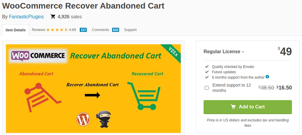 WooCommerce Recover Abandoned Cart