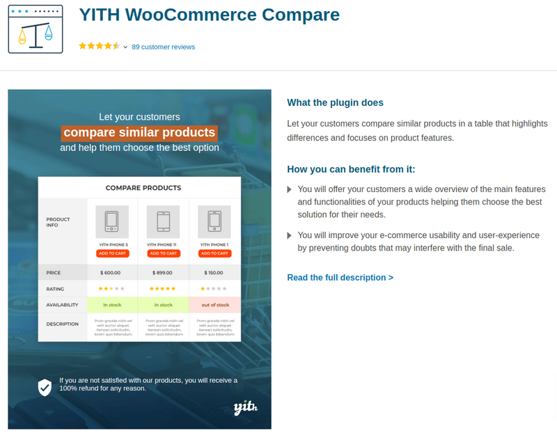 YITH WooCommerce Compare