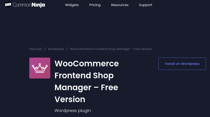 WooCommerce Frontend Shop Manager