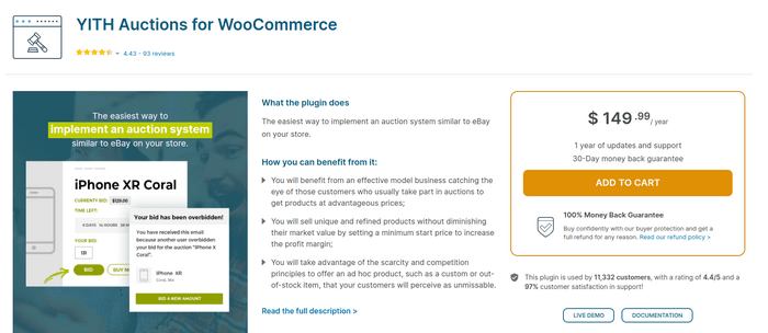 YITH WooCommerce Auctions