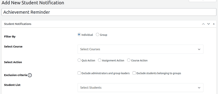 Notification-individual