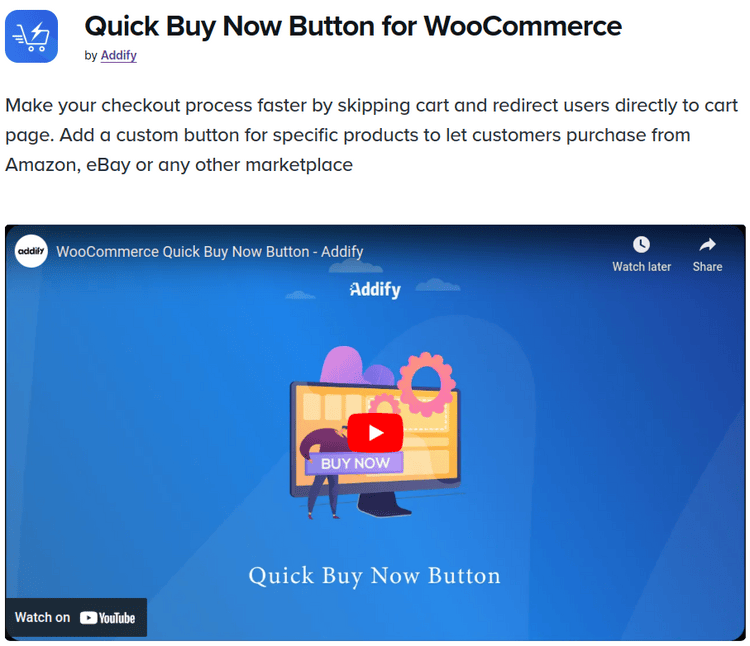 Quick Buy Now Button for WooCommerce