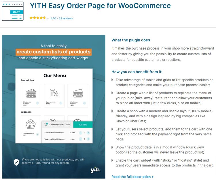 YITH Easy Order Page for WooCommerce