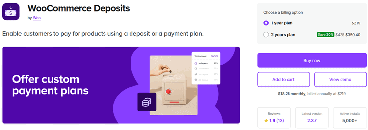 WooCommerce Deposits